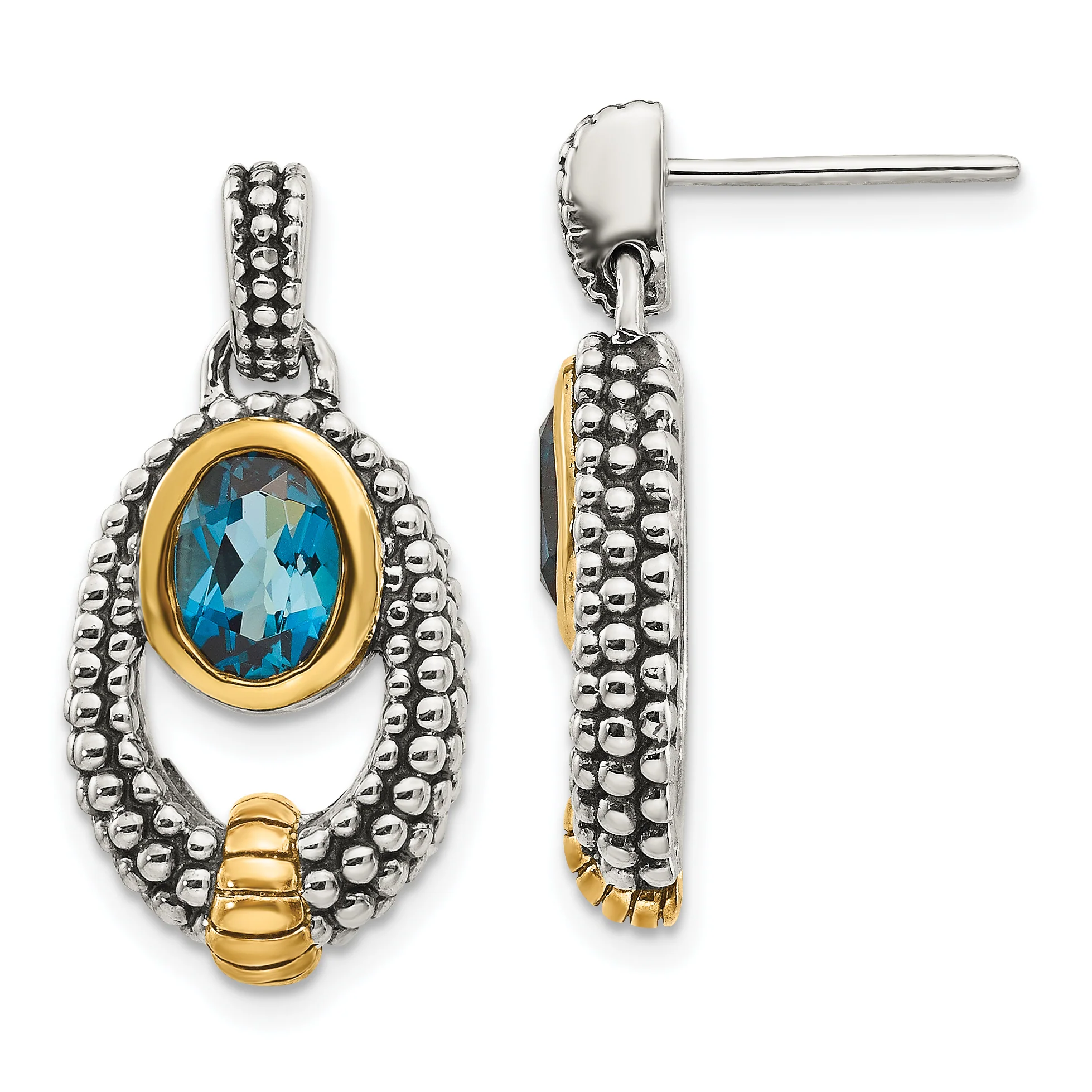 December - Blue Topaz Earrings
